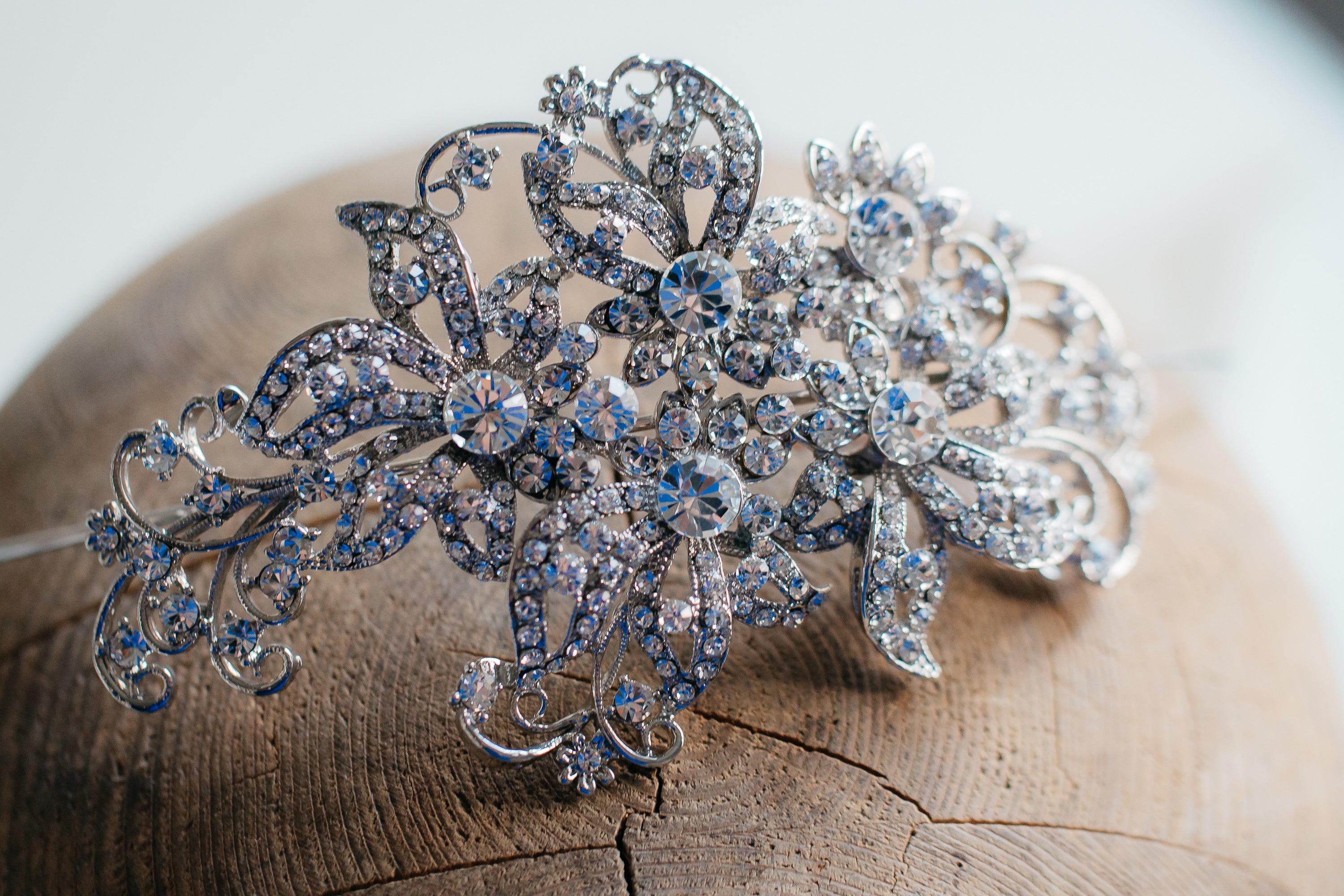 Vintage tyylinen kristalli tiara - Ninka Design